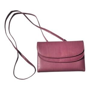 St Thomas Burgundy Top Grain Cowhide Leather Crossbody‎